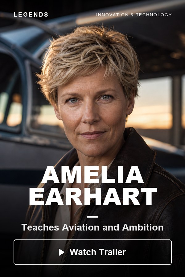 Amelia Earhart — Teaches Aviation and Ambition